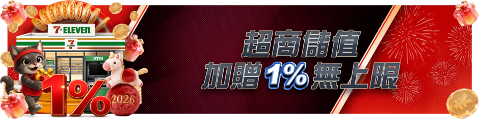 超商儲值加贈1%無上限